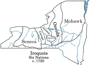 Iroquois Confederation Map (1722)